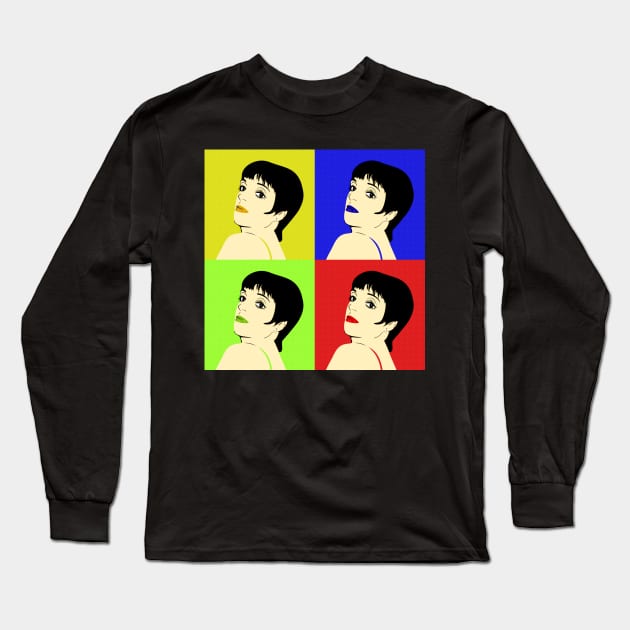 Liza Minnelli Color Pop Long Sleeve T-Shirt by williamcuccio